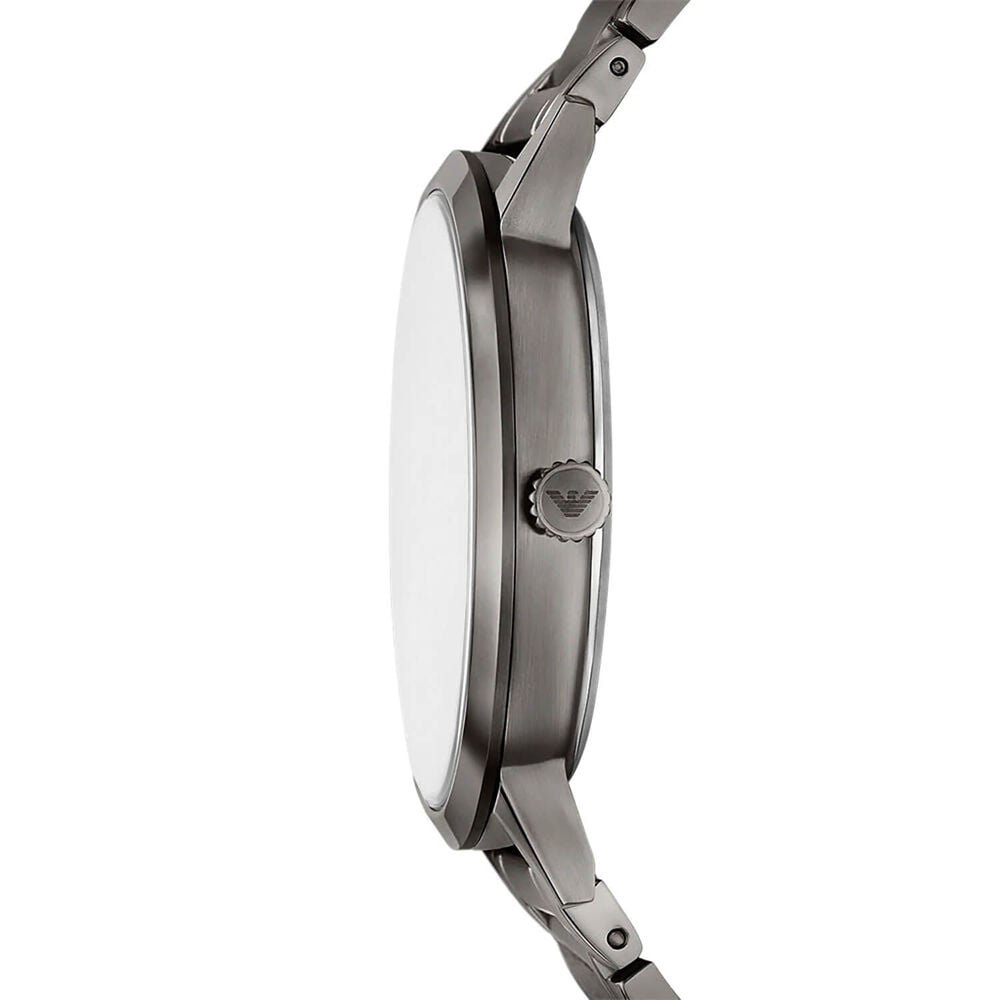 Emporio Armani Ruggero 43mm Blue Dial Dark Grey Stainless Steel Bracelet Watch image number 2