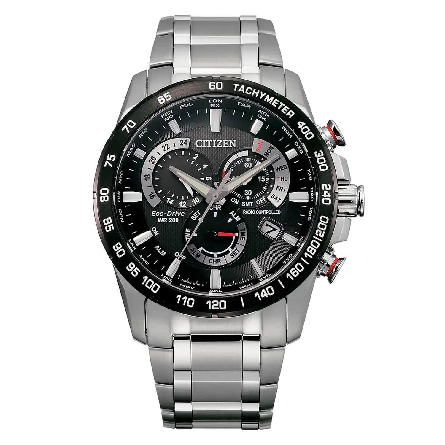 Citizen eco drive tachymeter top