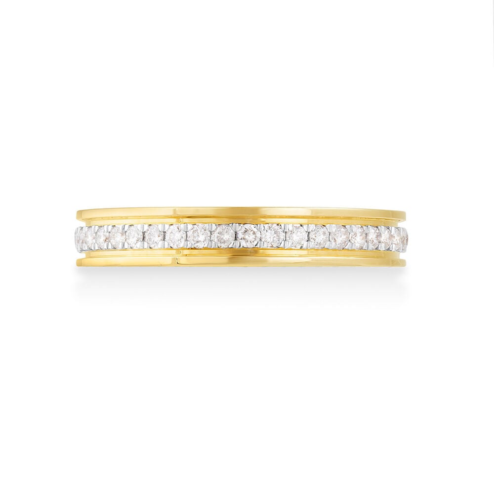 9ct Yellow Gold 0.33ct Diamond Wedding Ring image number 1