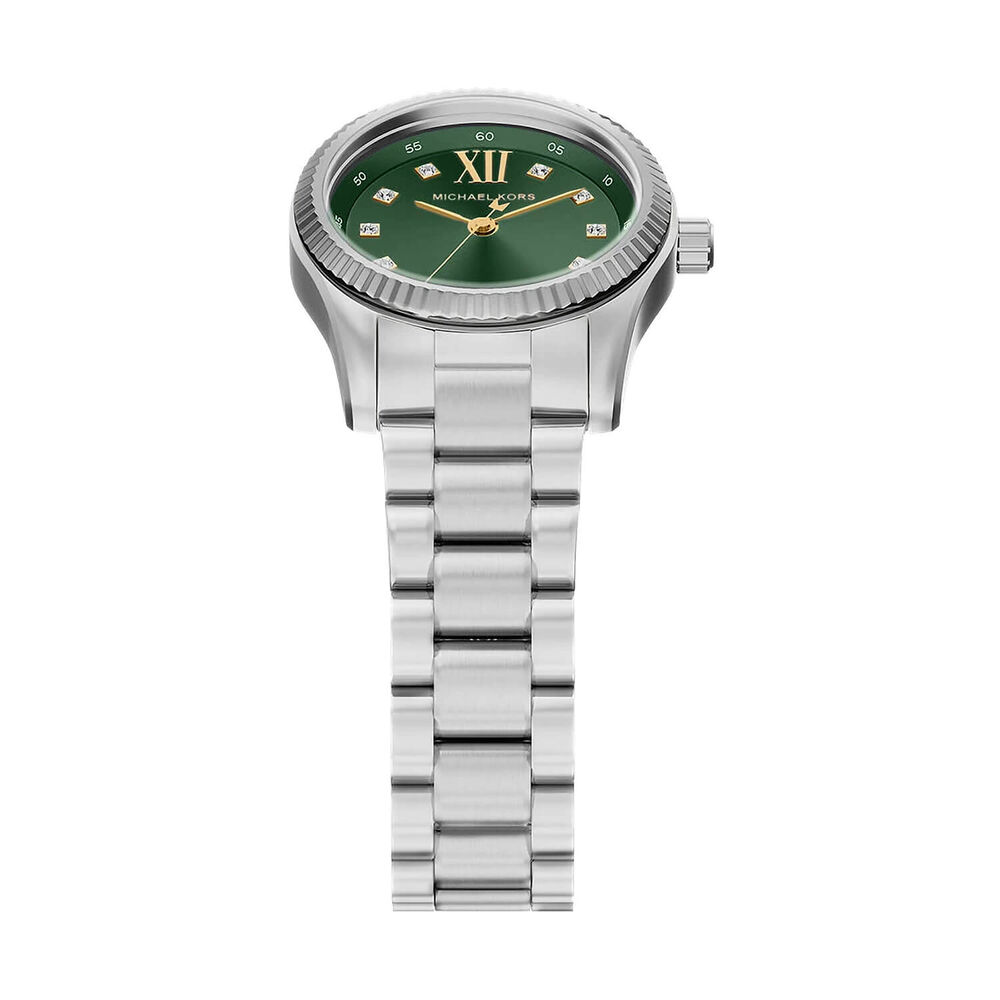 Michael Kors Petite Lexington 26mm Green Dial Stainless Steel Bracelet Watch