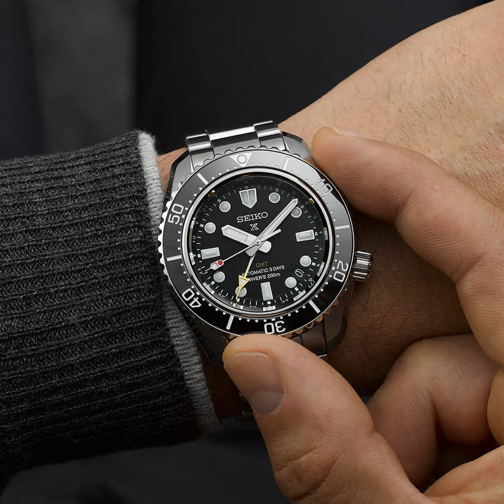 Seiko Prospex 1969 Diver’s Modern Re-Interpretation GMT 42mm Black Dial Watch image number 5