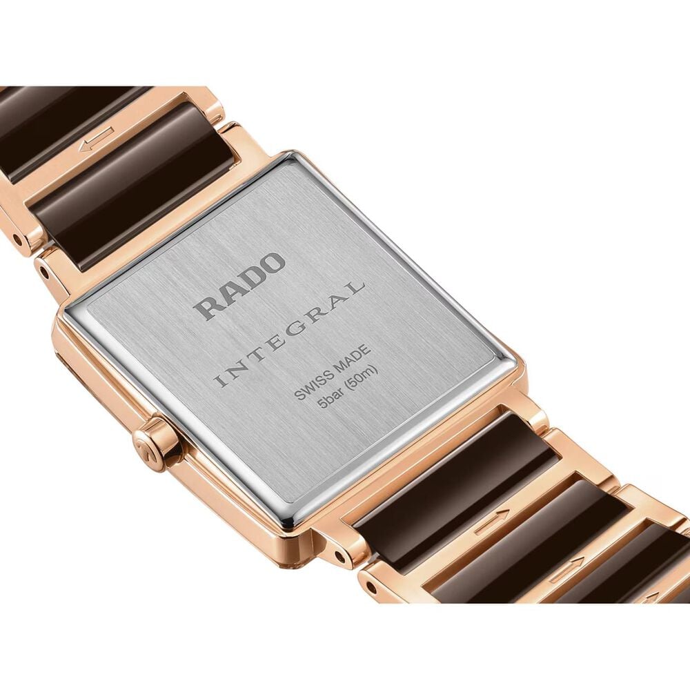 Rado Integral 23mm Brown Mother of Pearl Dial Two Tone Steel & Ceramic Bracelet Watch