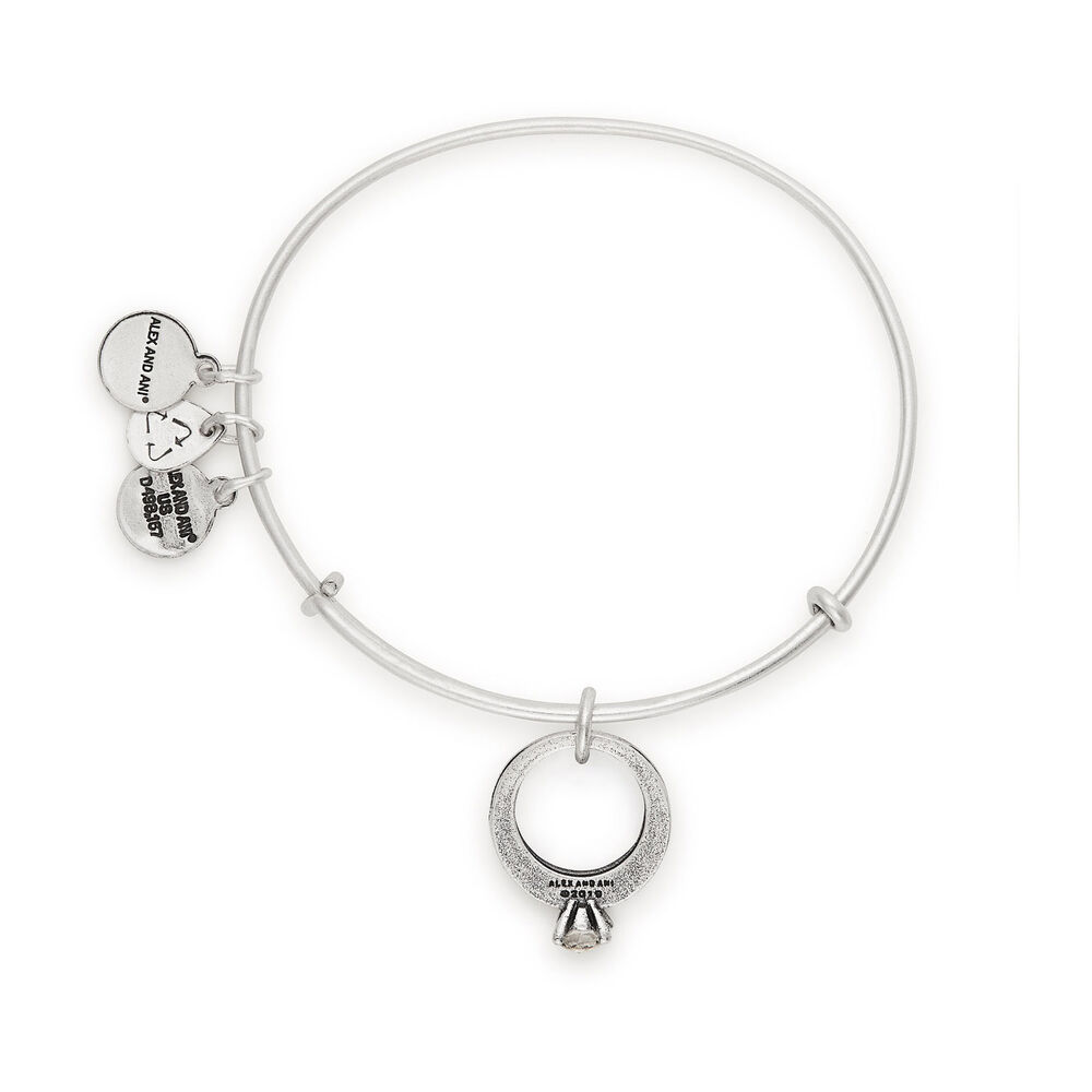 Alex And Ani Silver-Tone Just Engaged Bangle image number 1