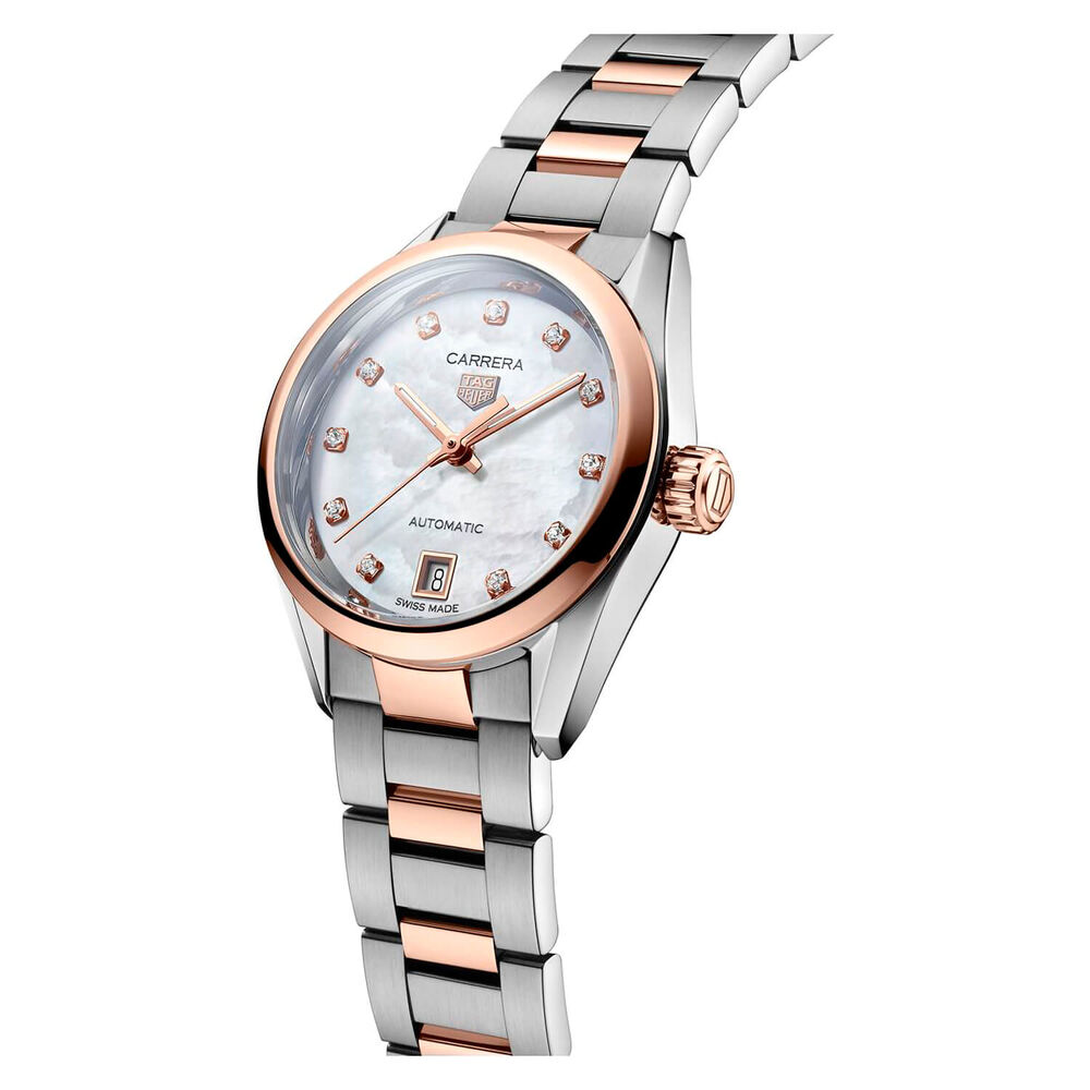 TAG Heuer Carrera Automatic 29mm Diamond Dot Rose Gold Watch