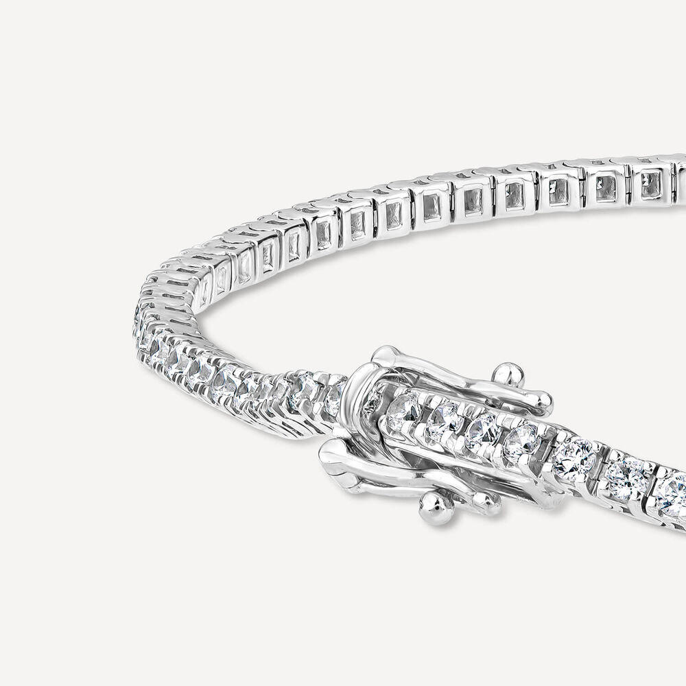Platinum 2.00ct Diamond Tennis Bracelet image number 3