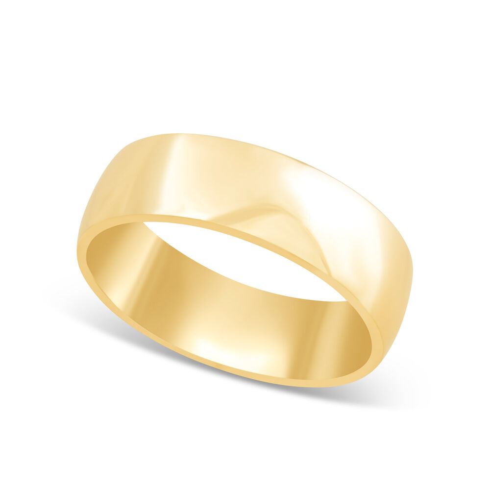 9ct Gold 6mm Gents Wedding Ring image number 0