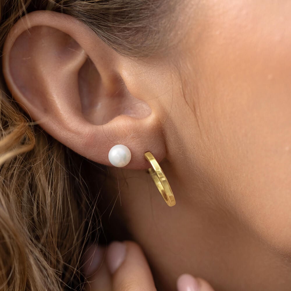 9ct Yellow Gold Round Earrings
