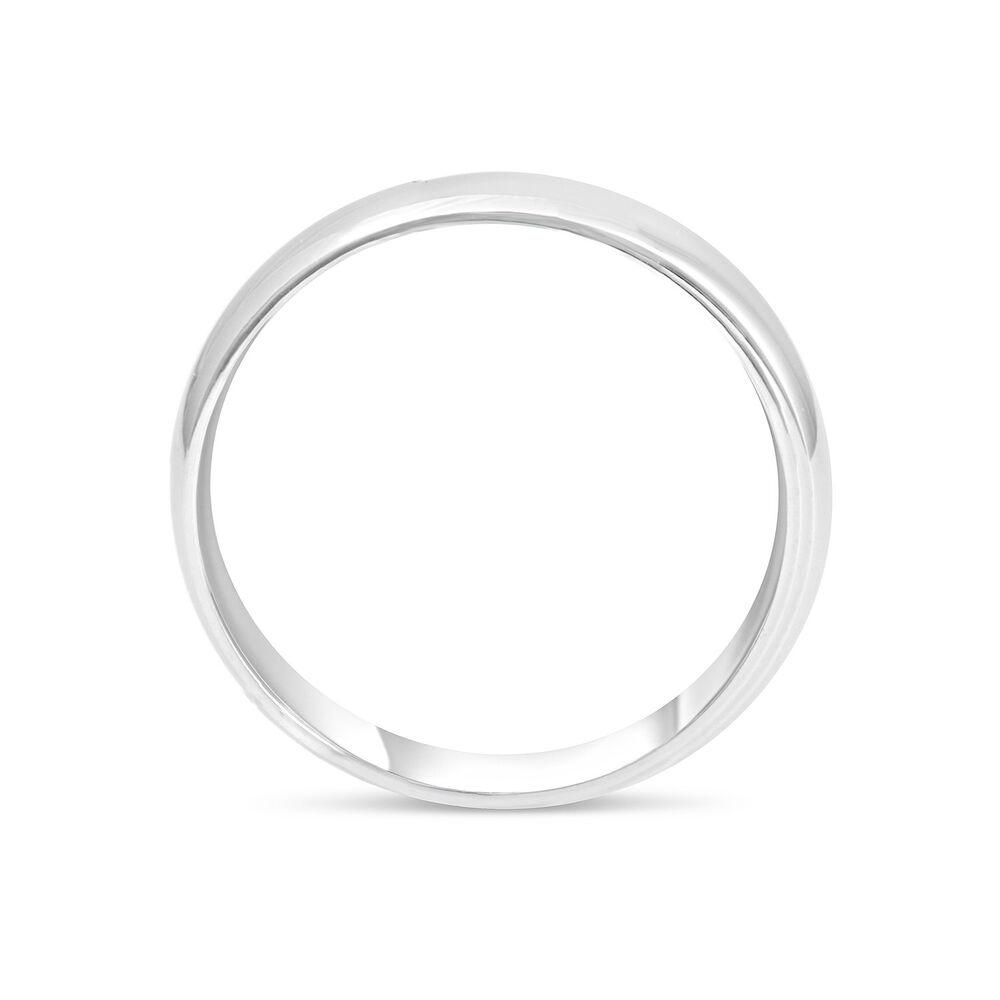 9ct White Gold 4mm Gents Wedding Ring image number 2