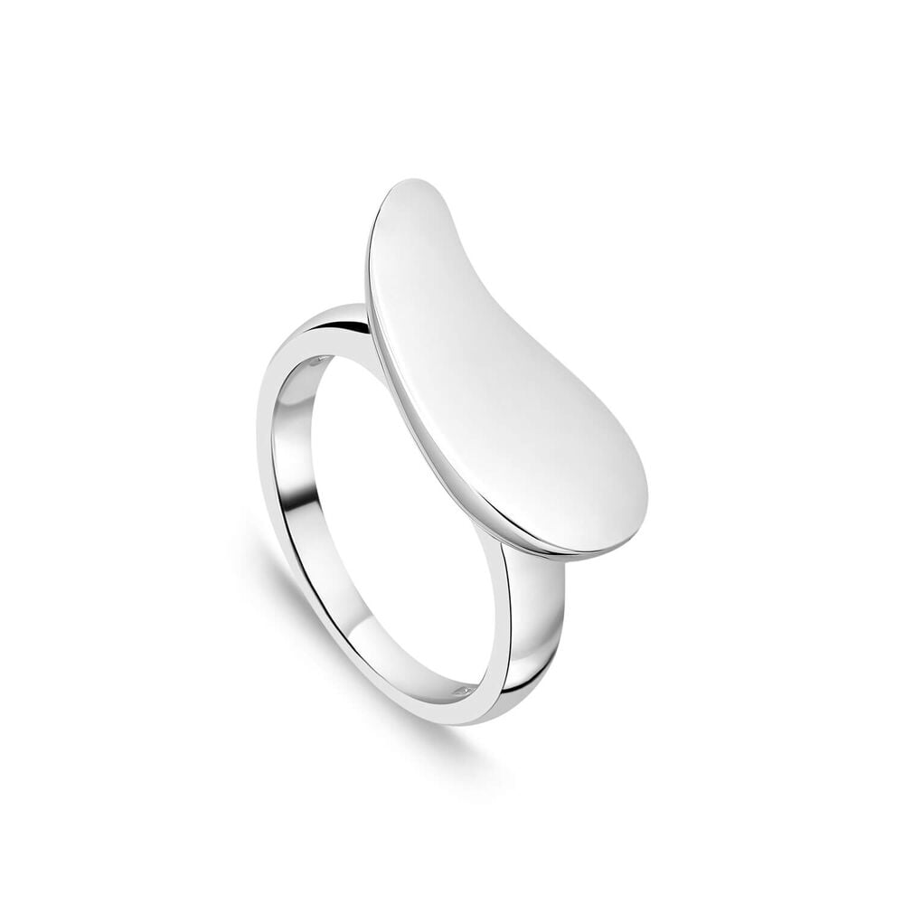 Sterling Silver Polished Curve Plain Ring