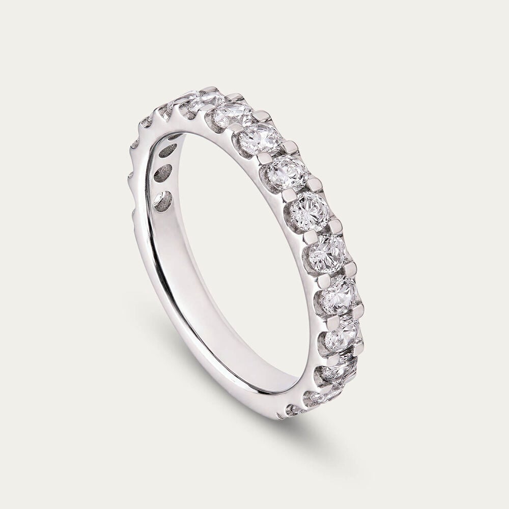 Platinum 1.00ct Diamond 3/4 Full Eternity Ring
