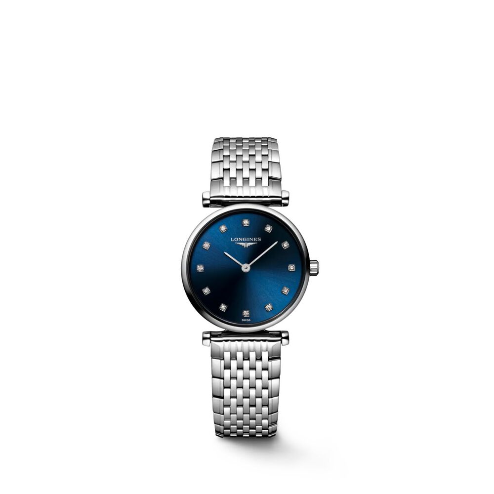 Longines Le Grande Classique 24mm Diamond Dot Blue Dial Steel Case Watch