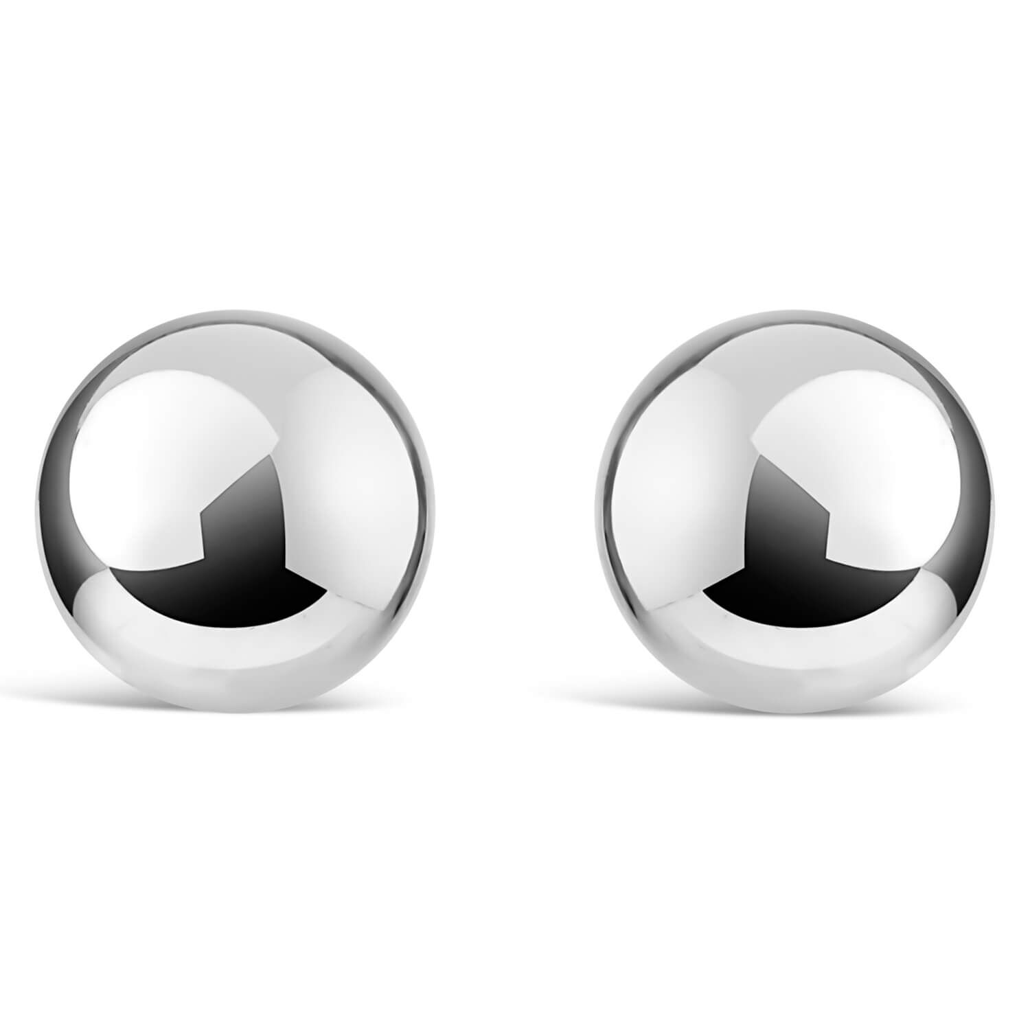 Silver ball earrings 8mm sale