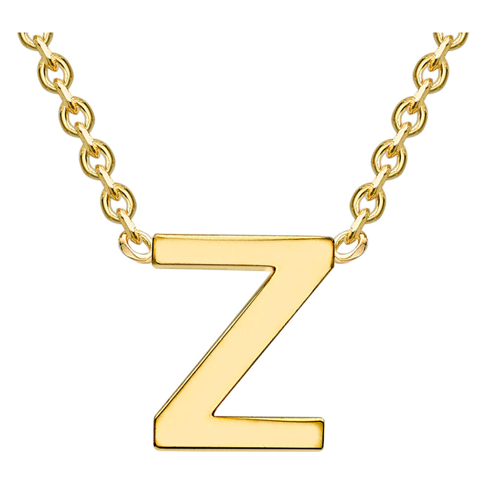 9 Carat Yellow Gold Petite Initial Z Necklet image number 0