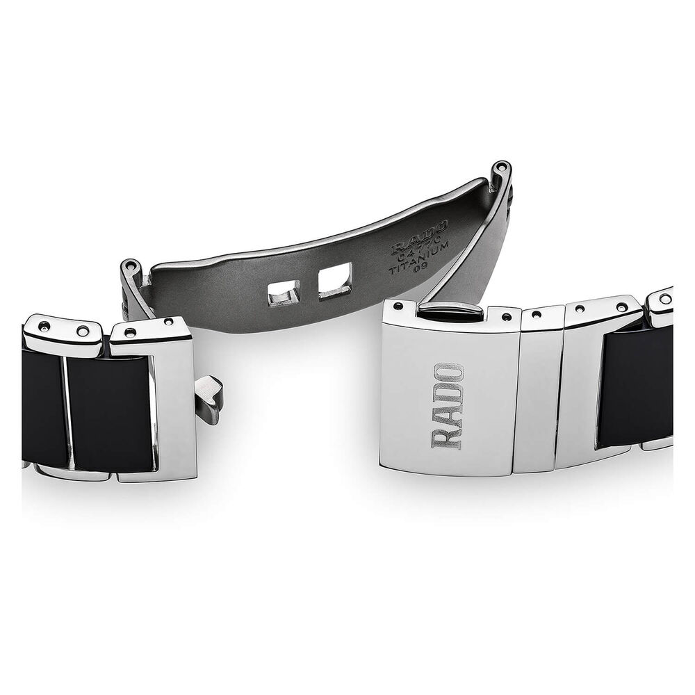 Rado Integral quartz ladies' diamond-set black and steel bracelet watch image number 3