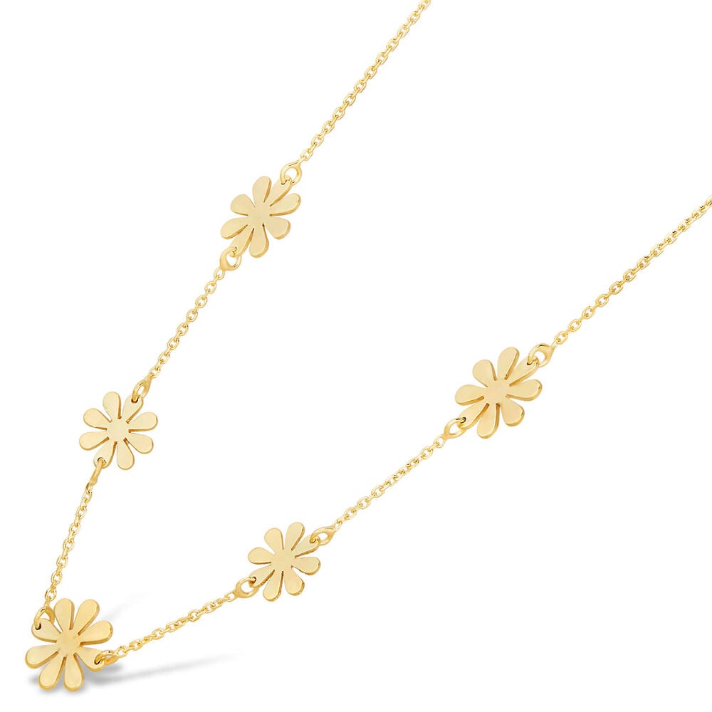 9ct Daisy Chain Ladies Necklet image number 1