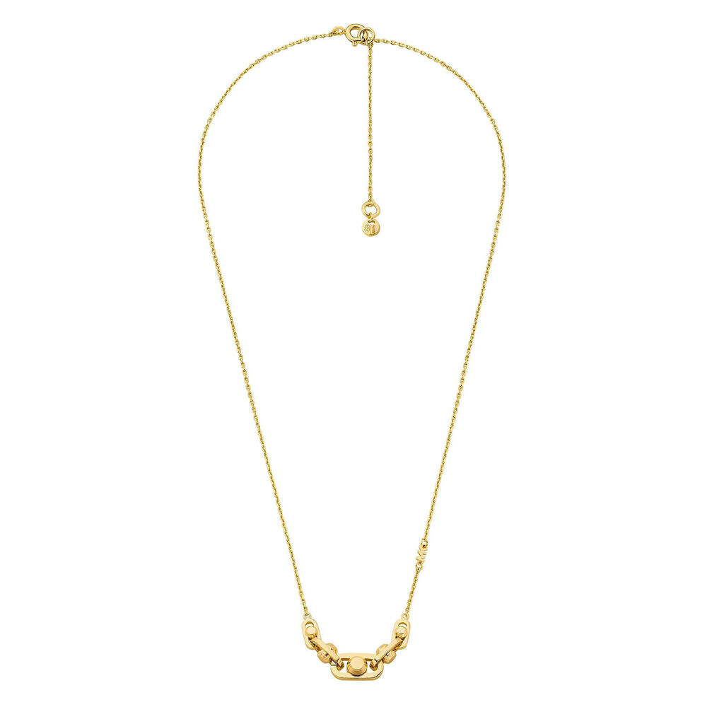 Michael Kors Astor Yellow Gold Plated Link Necklace image number 0