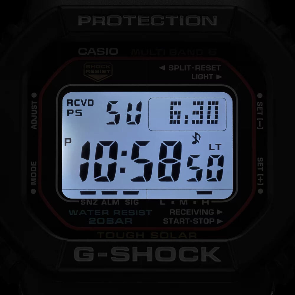 G-SHOCK 5600 Series 46.7x43.2mm Black Digital Display Resin Strap Watch