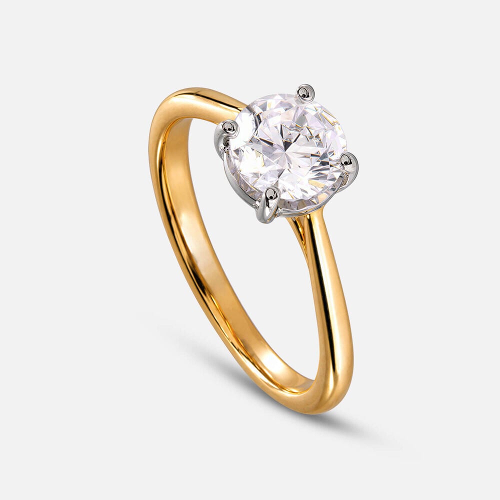 Prism 9ct Yellow Gold 1ct Round Brilliant Diamond Solitaire Ring