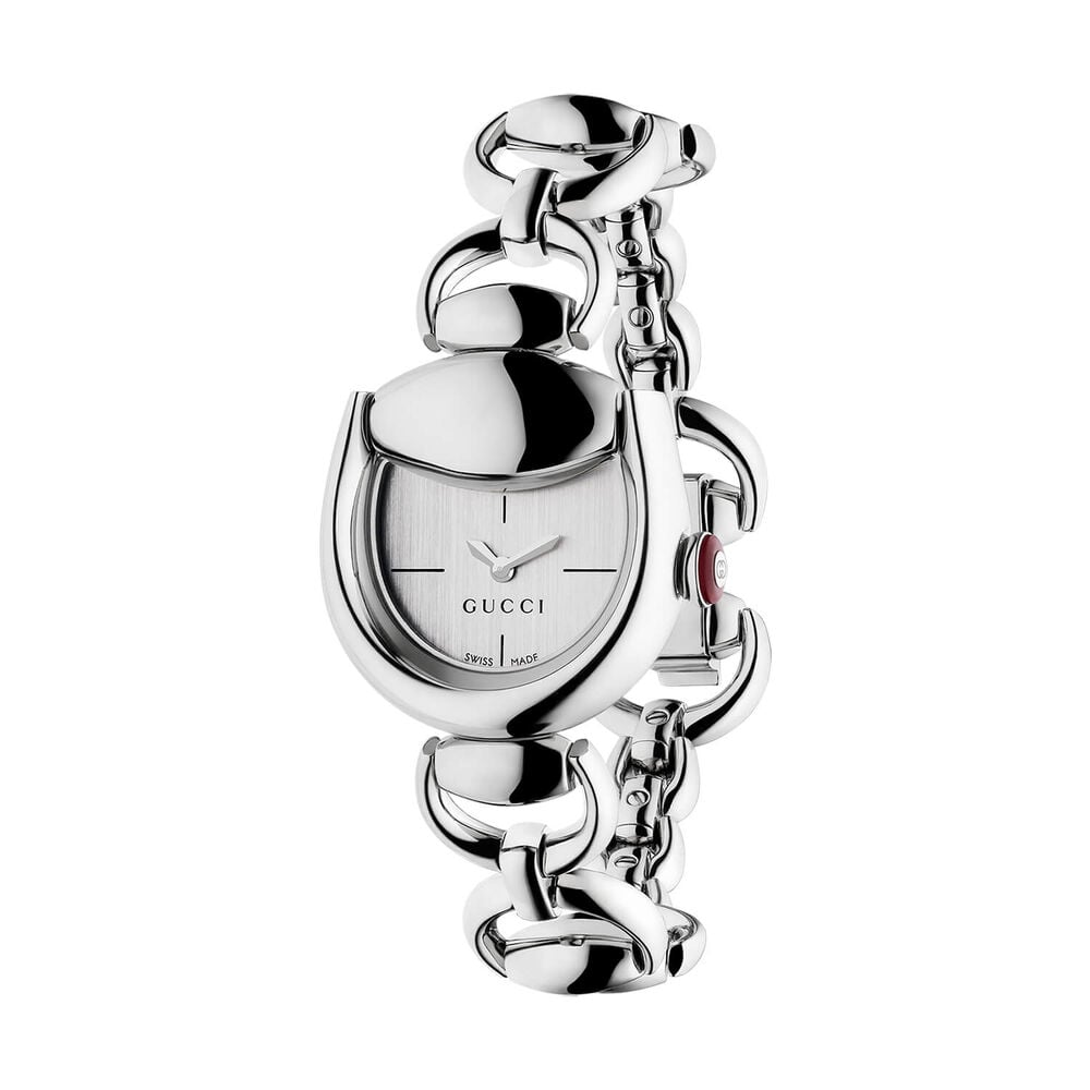 Gucci Horsebit 27x25mm Silver Dial Steel Bracelet Watch