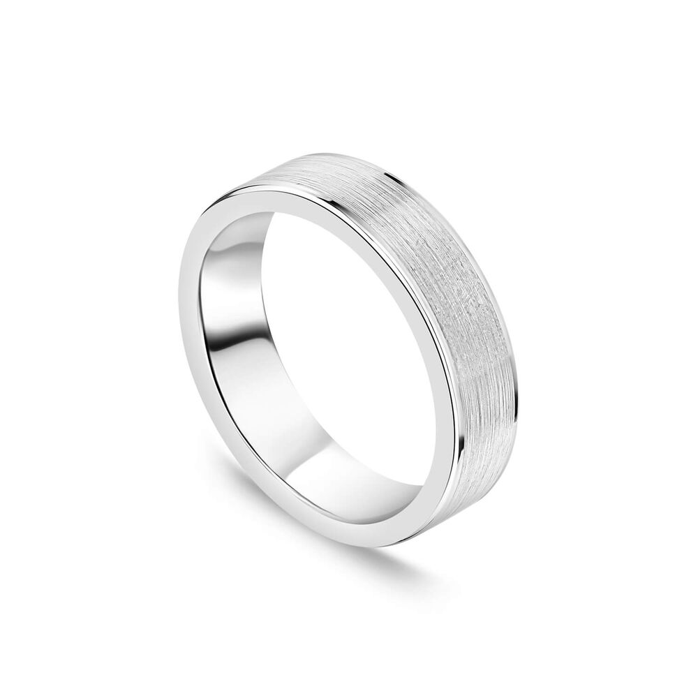 Tungsten Matte Centre Polished Edge 6mm Men's Ring