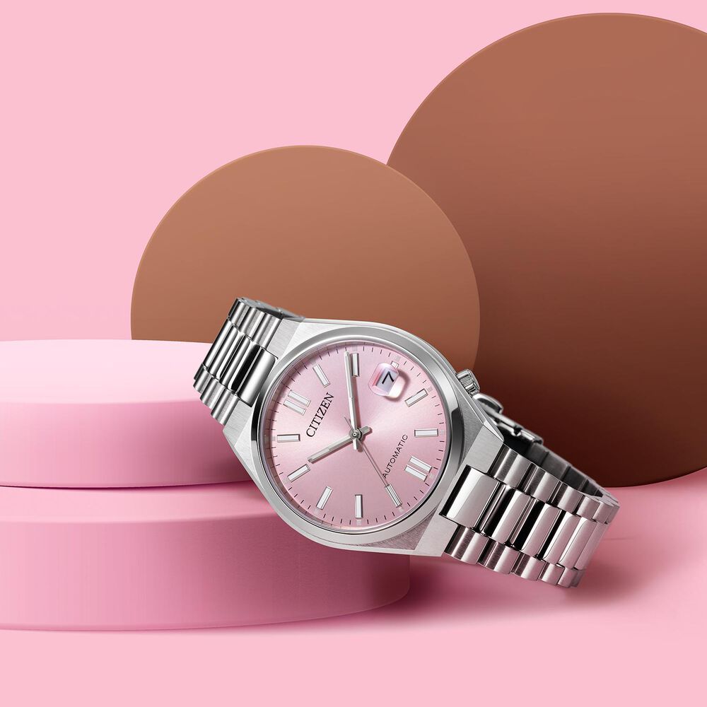 Citizen Tsuyosa 37mm Pink Dial Steel Case Bracelet Watch image number 5