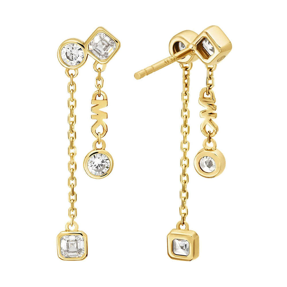 Michael Kors Brilliance 14k Gold Plated Sterling Silver Drop Earrings