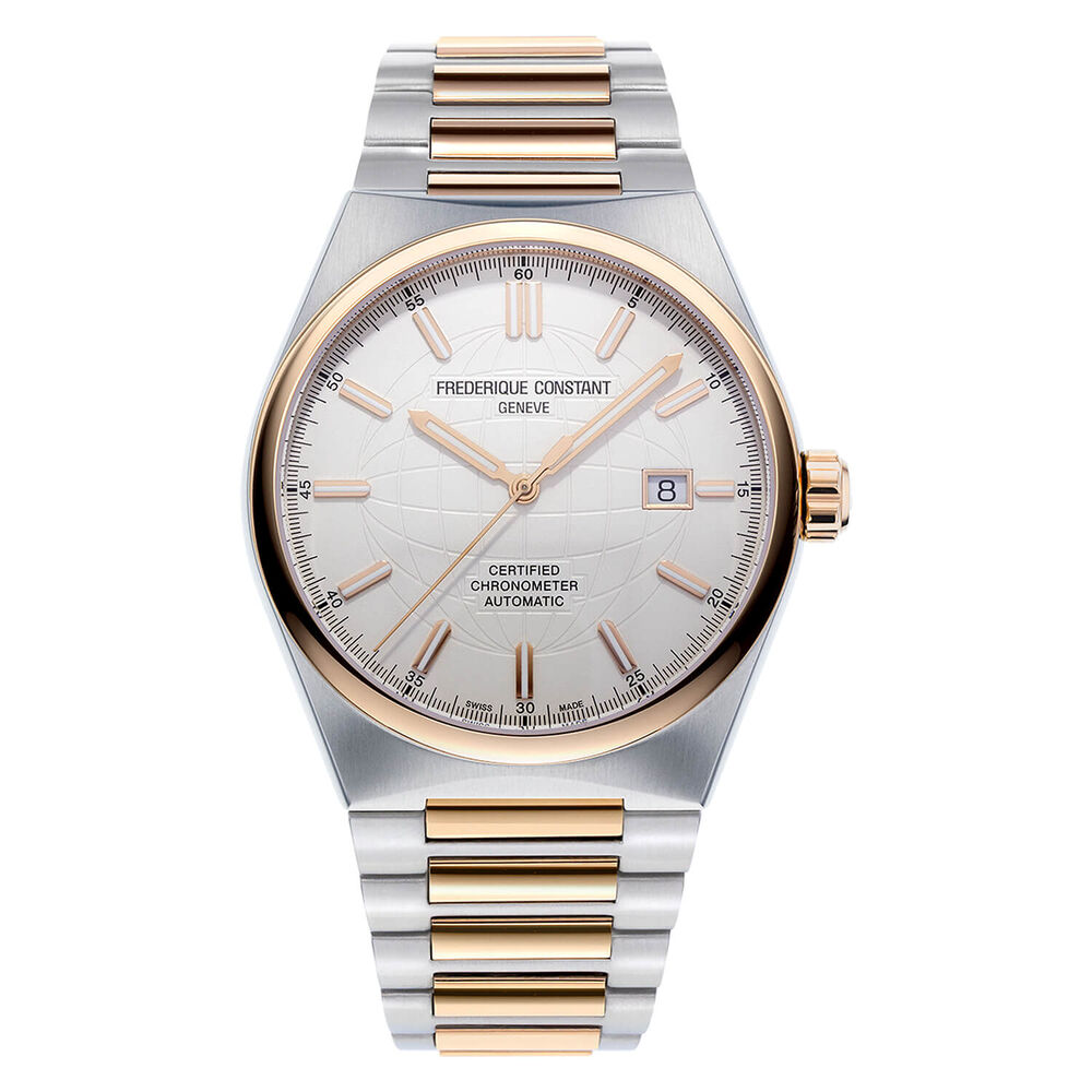 Frederique Constant Highlife COSC Automatic Silver Dial Steel With Rose Gold Case Bracelet Watch image number 0