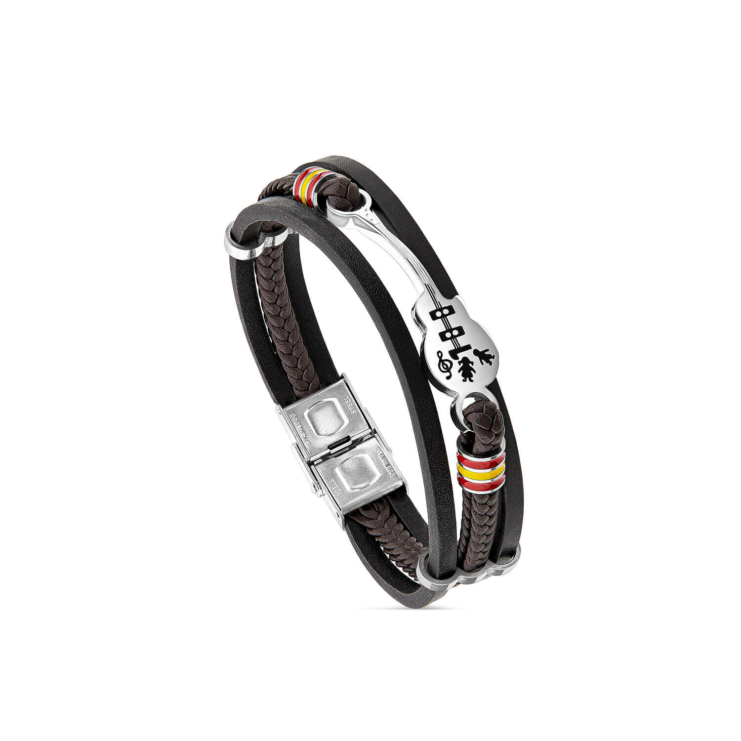 Guitar top leather bracelet