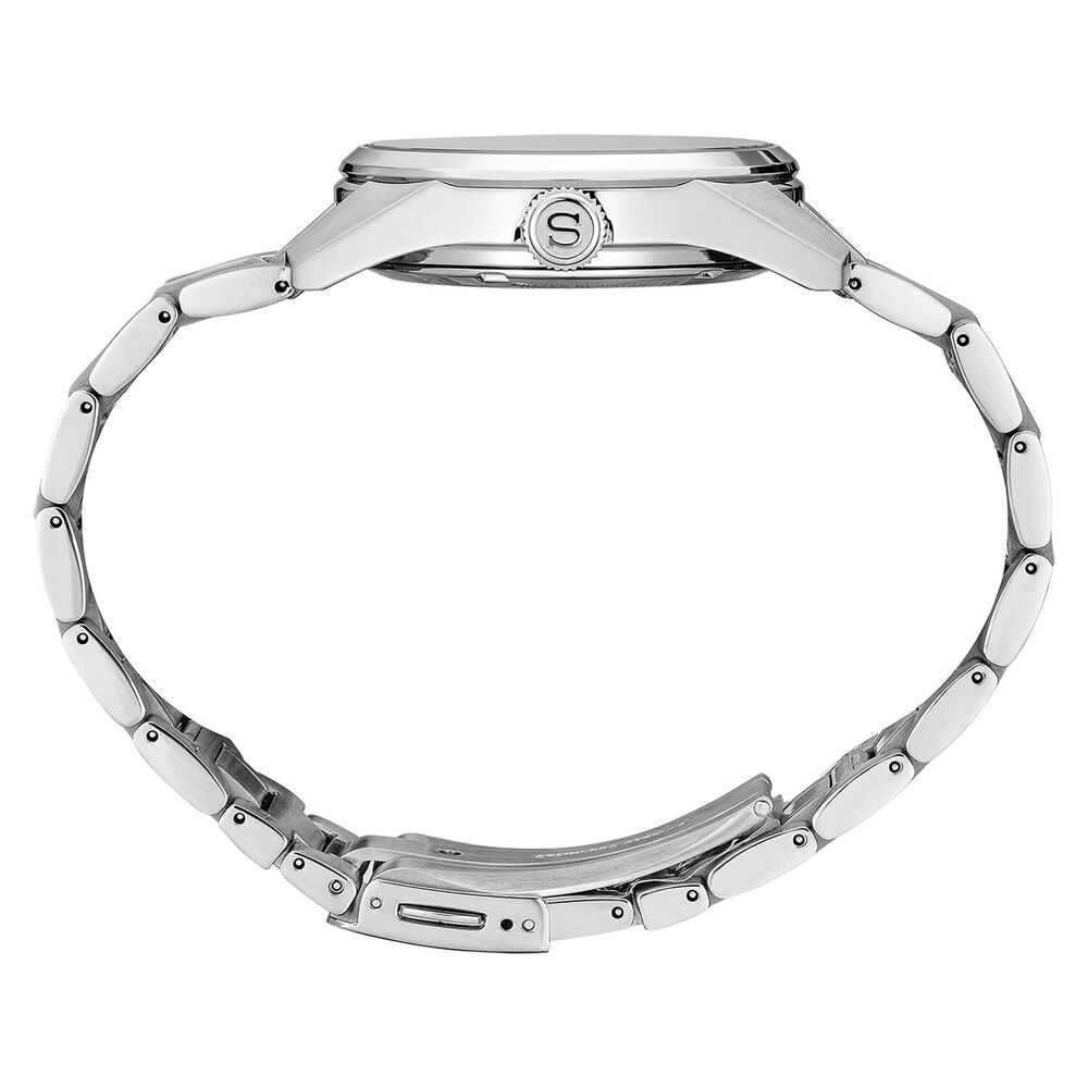 Seiko Presage Sharp Edges Series 39.3mm Black Dial Stainless Steel Bracelet Watch image number 1