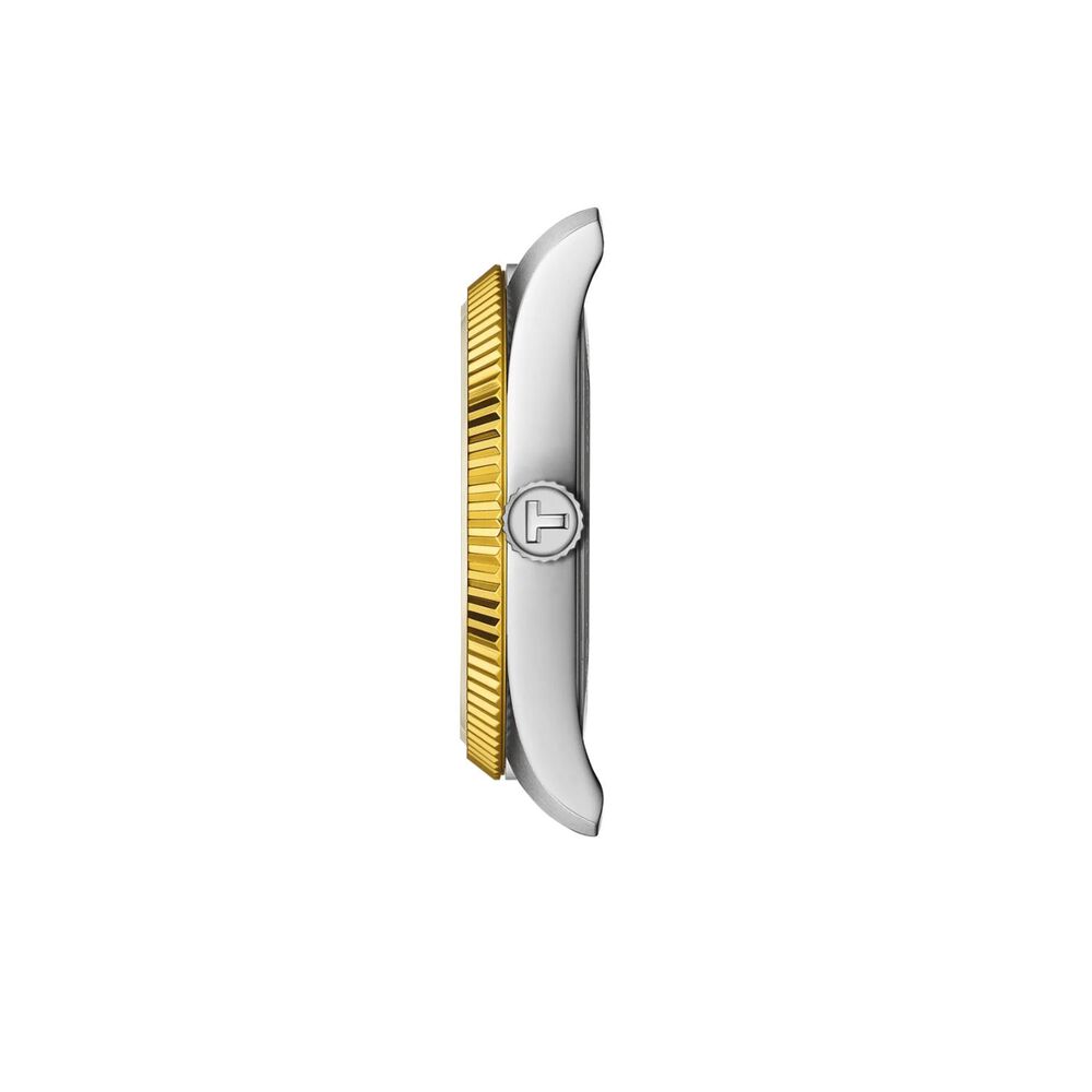 Tissot Ballade 34mm Silver Dial Yellow Gold PVD Steel Bracelet Watch image number 1