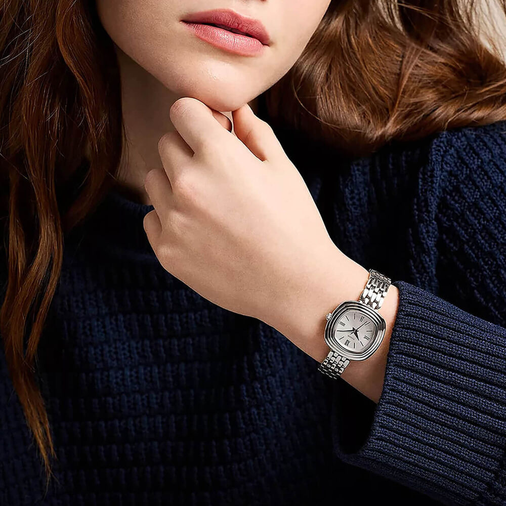 Fossil Emerson 30mm Silver Dial Steel Bracelet Watch
