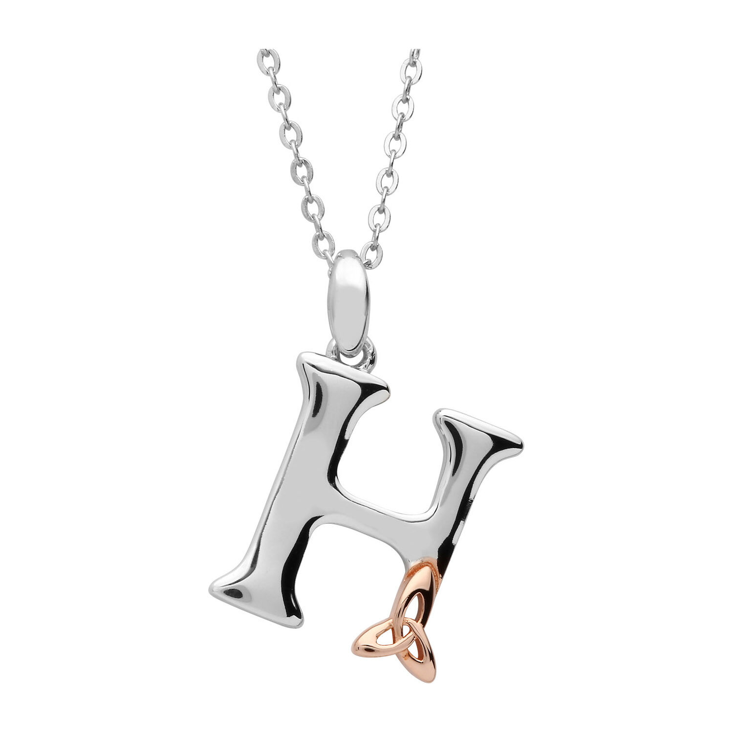 Sterling Silver Celtic H Initial Pendant