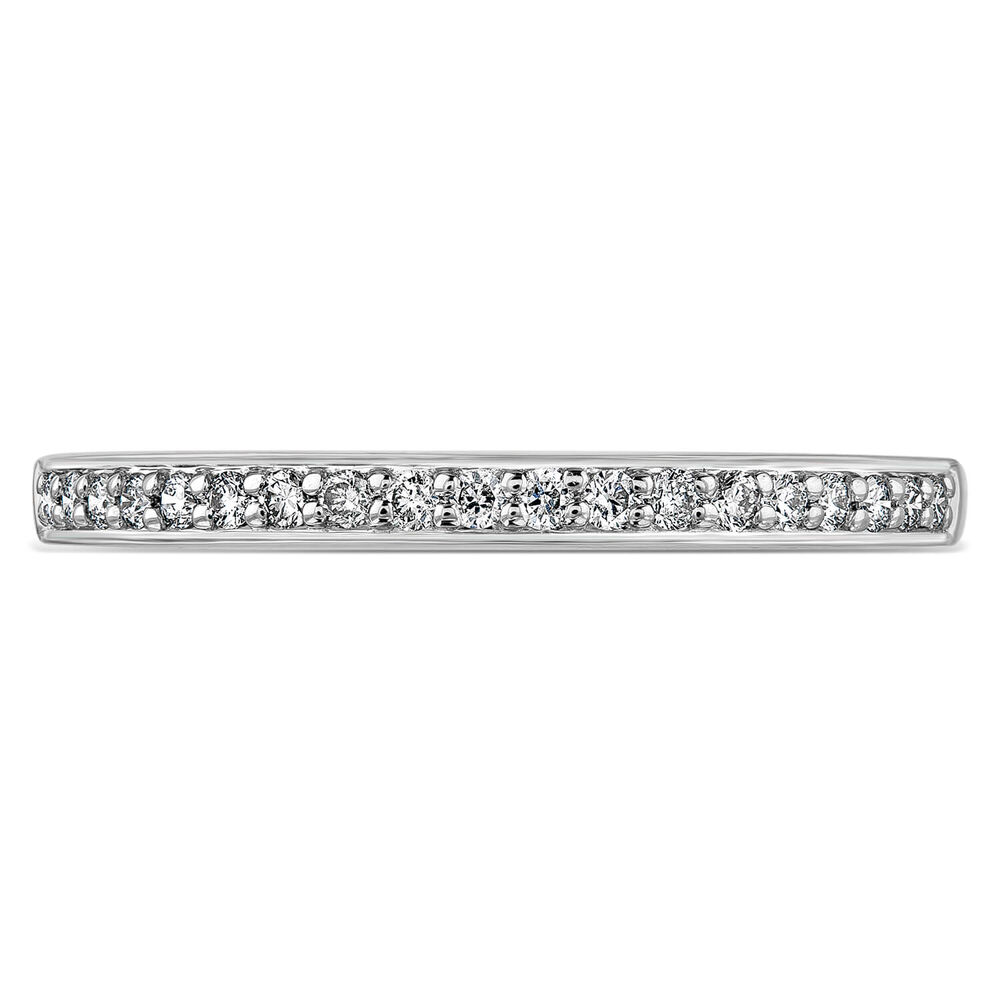 9ct White Gold 0.15ct Diamond Wedding Ring