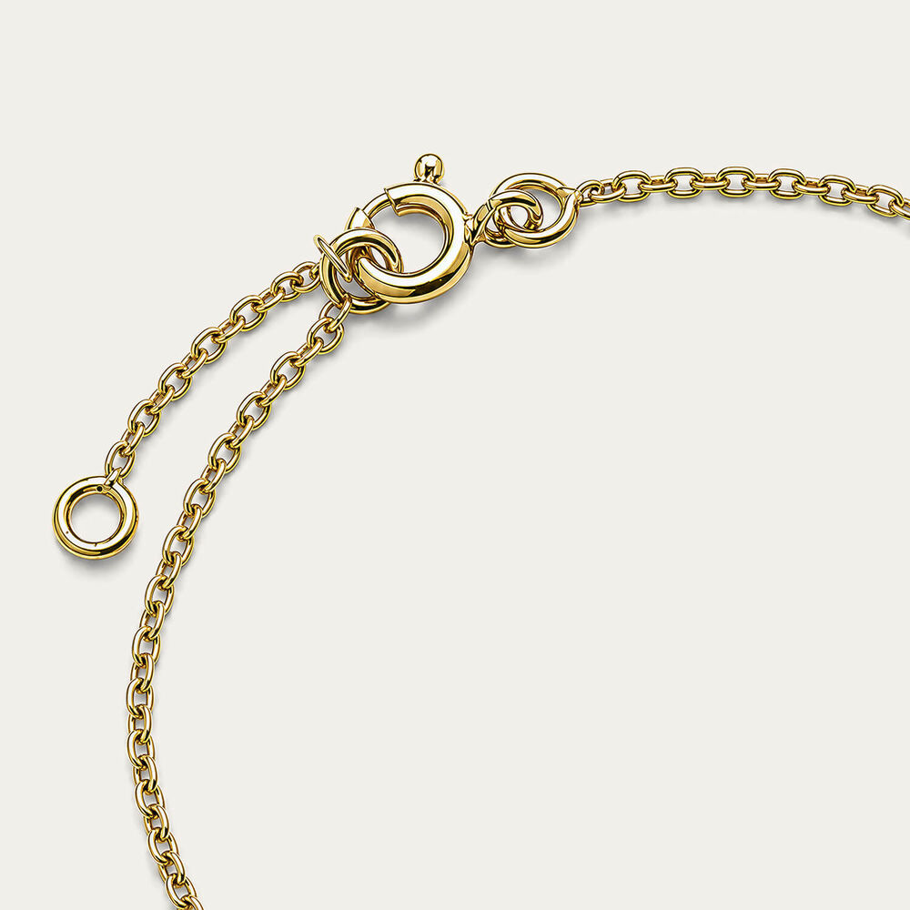 Yellow Gold Plated Sterling Silver Unicorn Charm Kids Bracelet