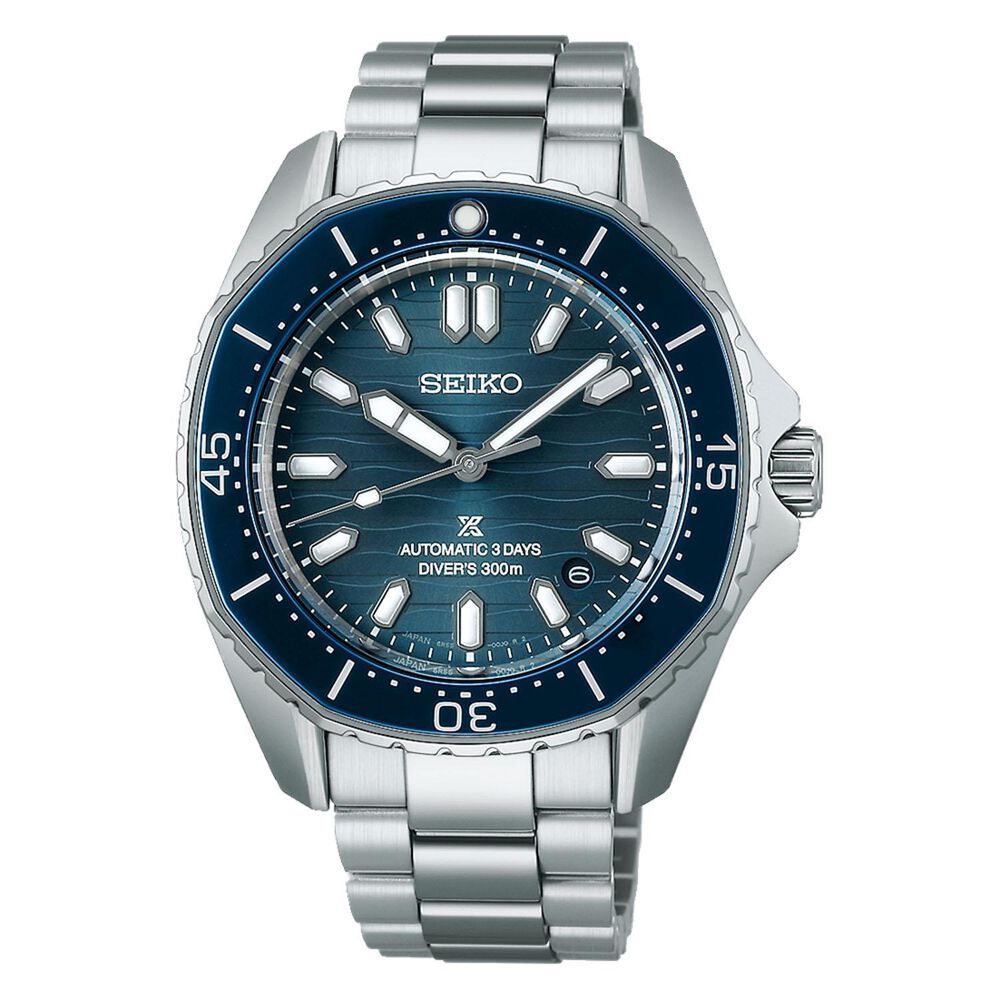 Seiko Prospex 300m Diver’s 41.3mm Coastline-Cobalt Dial Stainless Steel Bracelet Watch image number 0