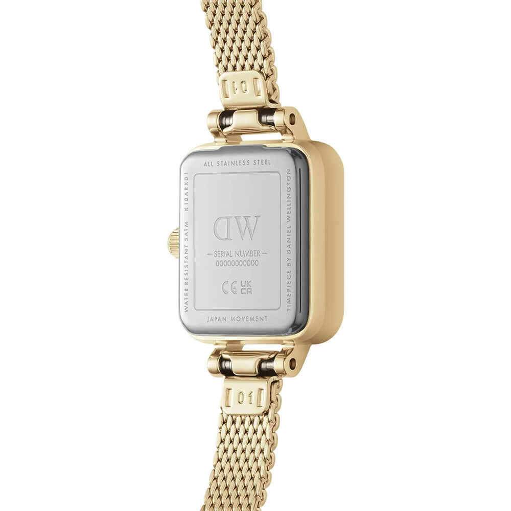 Daniel Wellington Micro 15,5x18mm Green Dial Yellow Gold Mesh Bracelet Watch image number 2