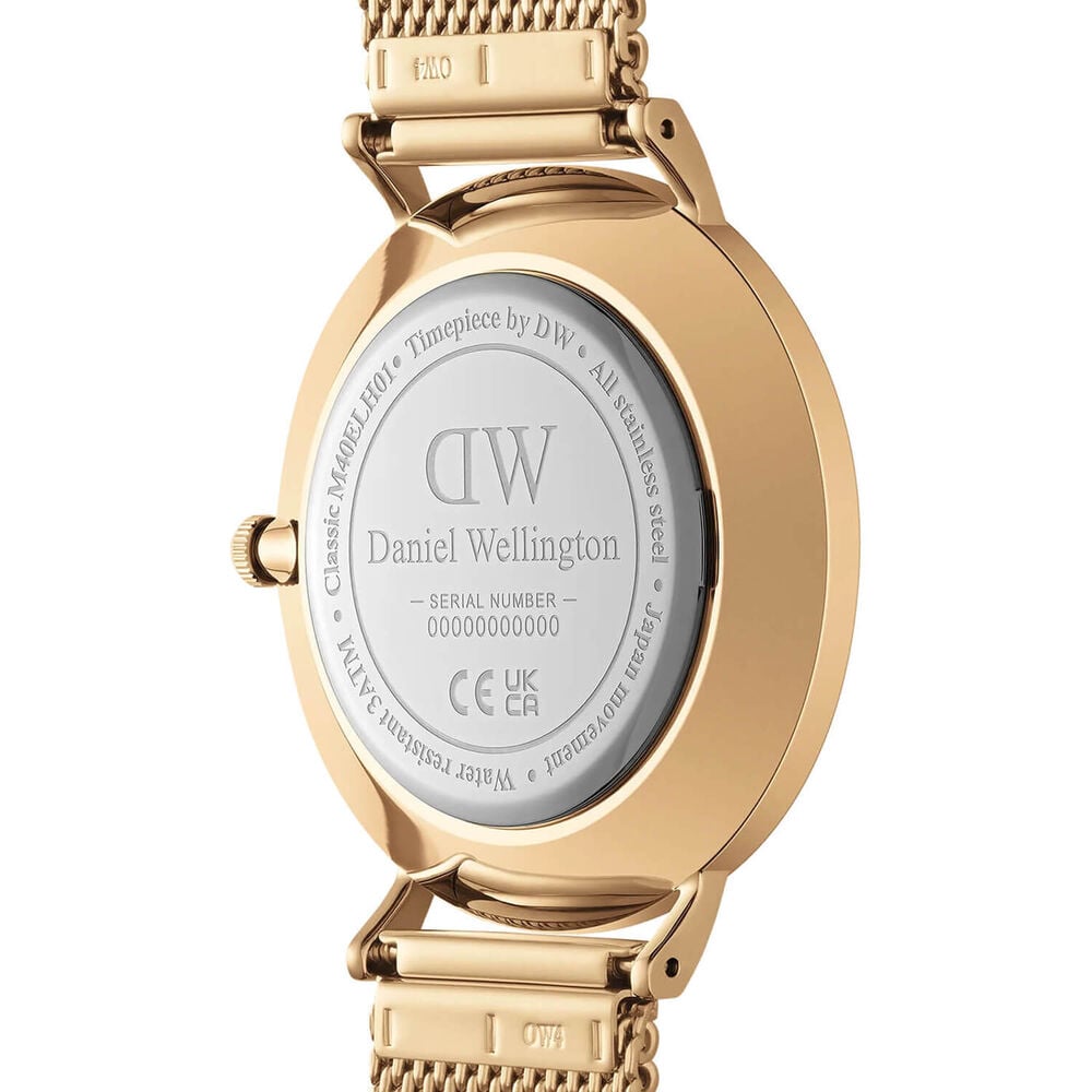 Daniel Wellington Classic 40mm Multi-Eye Evergold Onyx Dial Gold Mesh Bracelet Watch image number 2