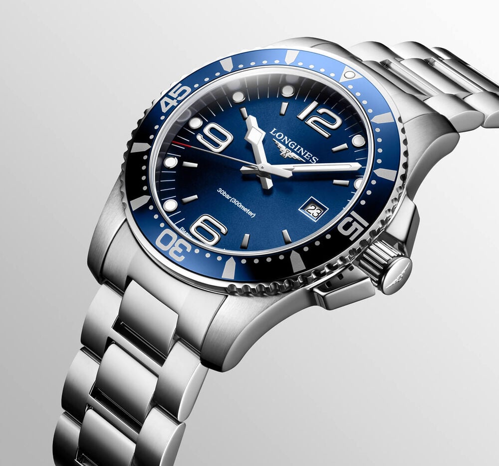 Longines HydroConquest 44mm Blue Dial Steel Bracelet Watch image number 1