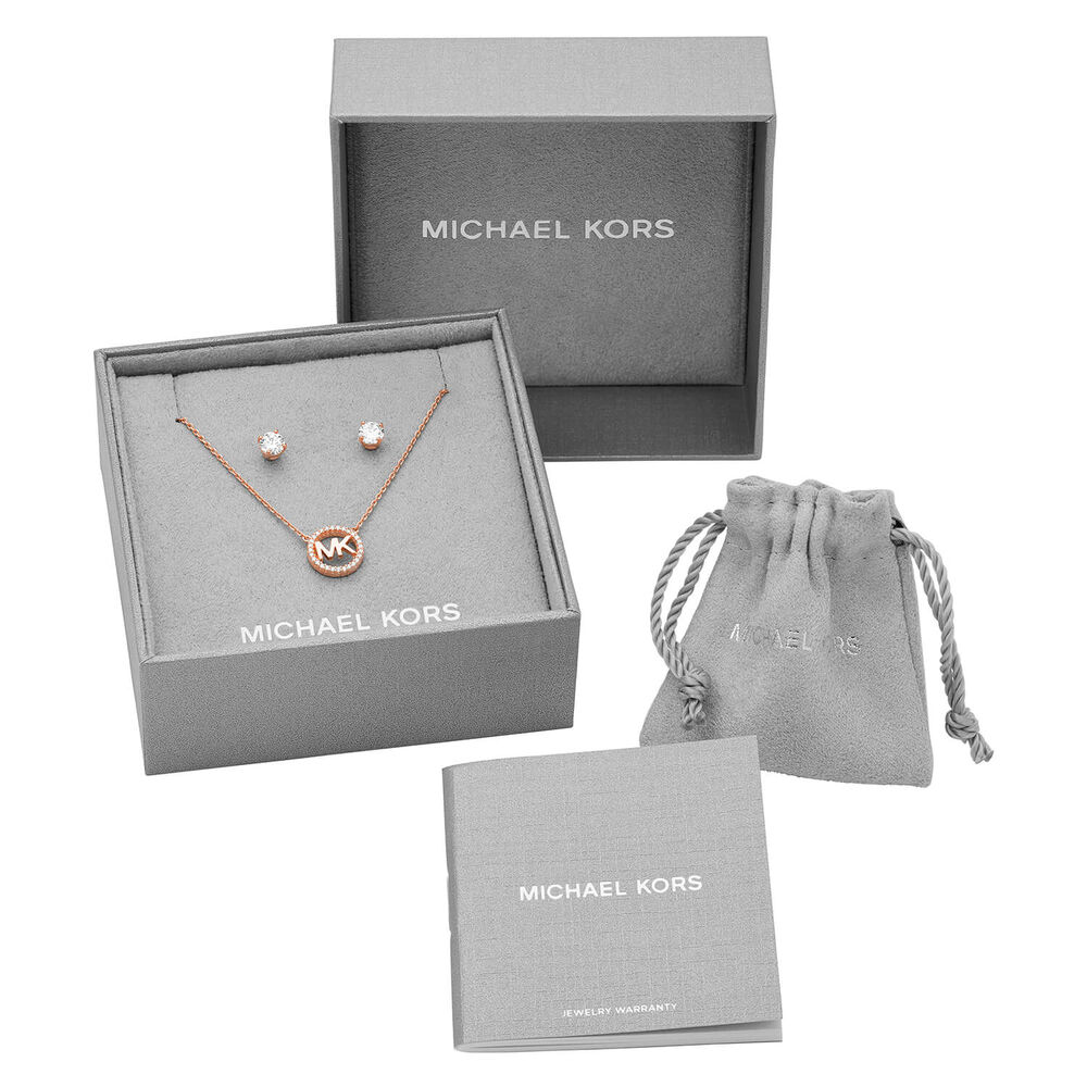 Michael Kors Custom Necklace and earrings gift set image number 3
