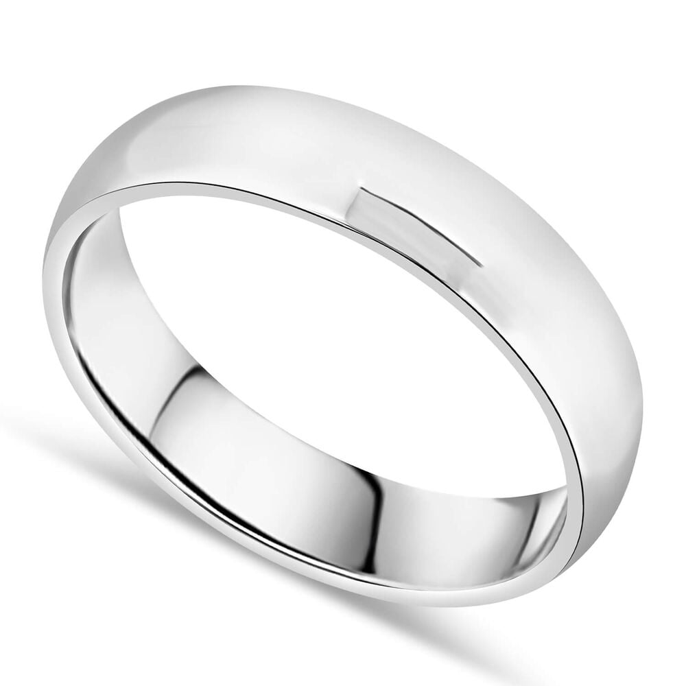 Sterling Silver Gents 5mm Polished Domed Band Ring image number 0