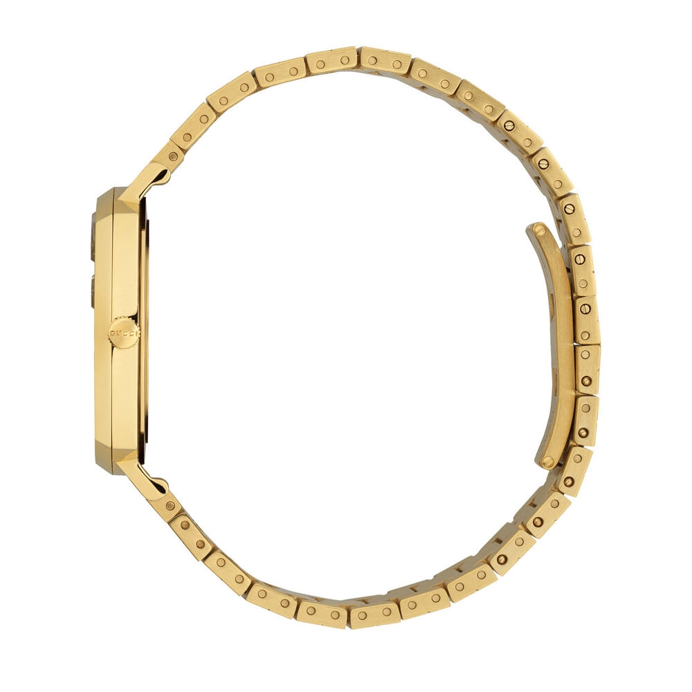 Pre-Owned Gucci Grip 35mm Yellow Gold PVD Dial Steel Bracelet Watch image number 2