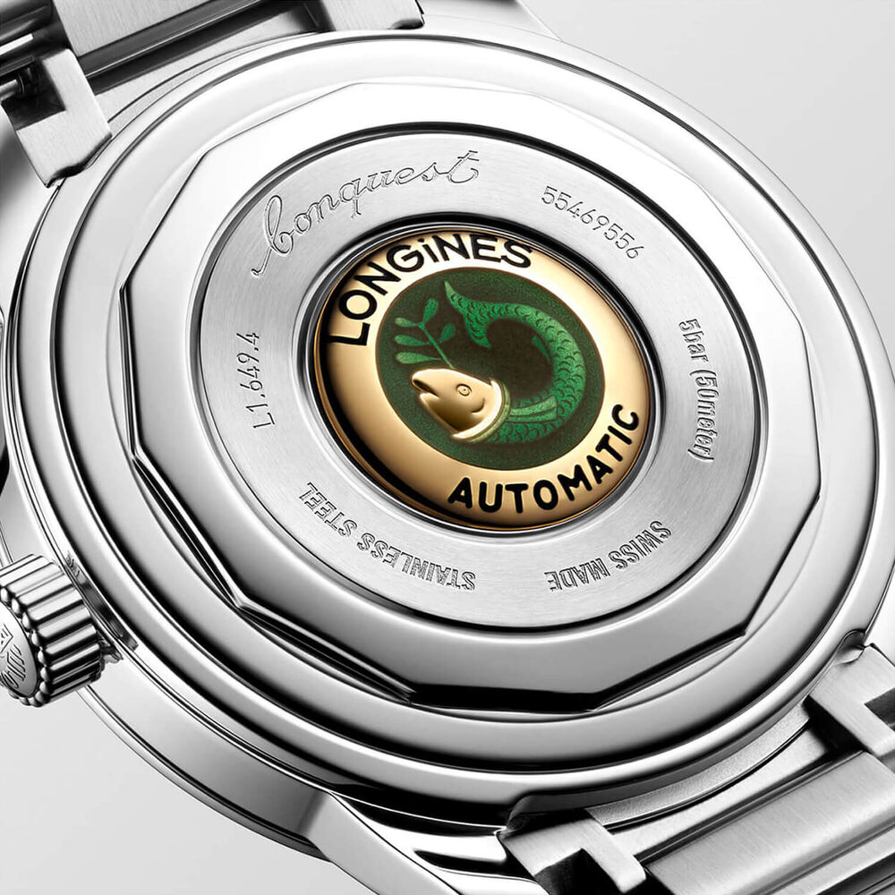 Longines Conquest Heritage 38mm Silver Dial Stainless Steel Bracelet Watch image number 3
