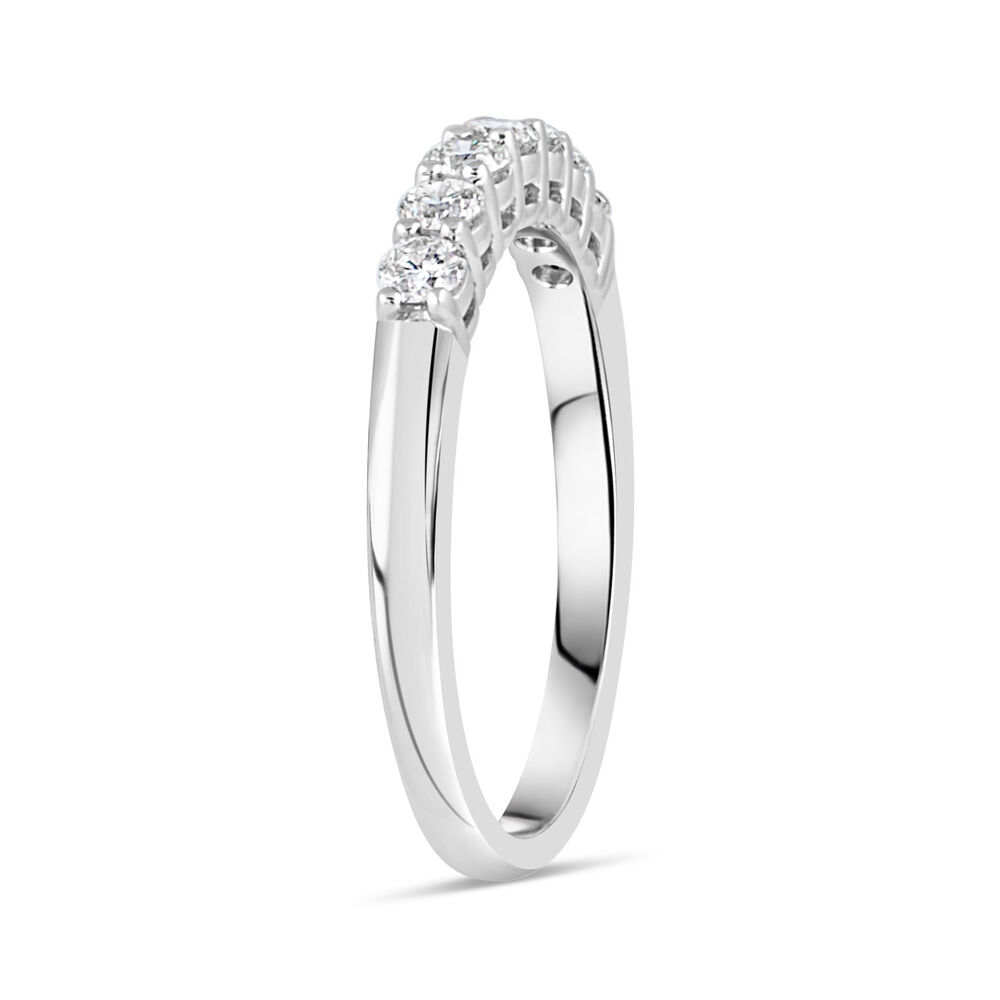 18ct white gold 0.50 carat diamond claw-set eternity ring image number 3