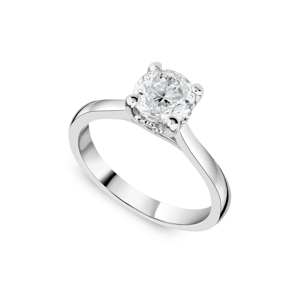 Platinum Four-Claw 1.0 Carat Solitaire Set Diamond Ring