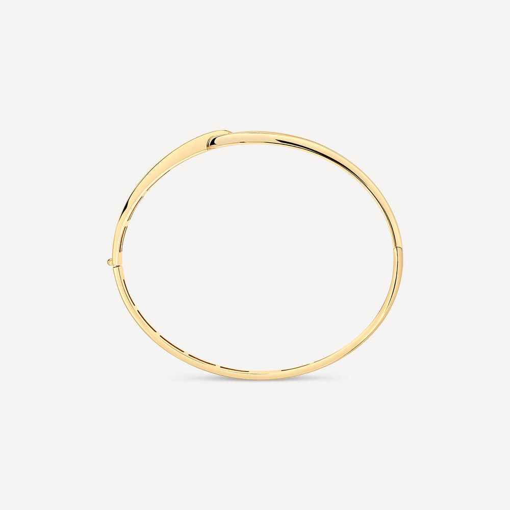 9ct Yellow Gold Polished Stirrup Bangle image number 4