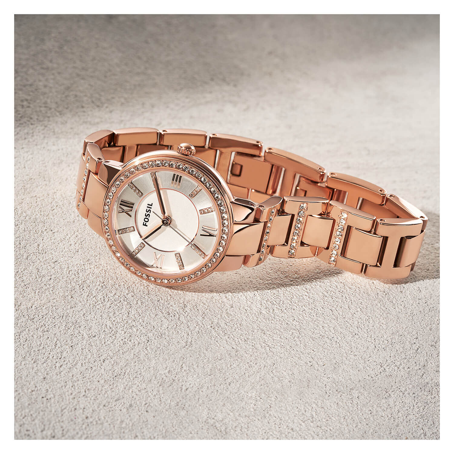 Fossil ladies virginia online metallic bracelet watch