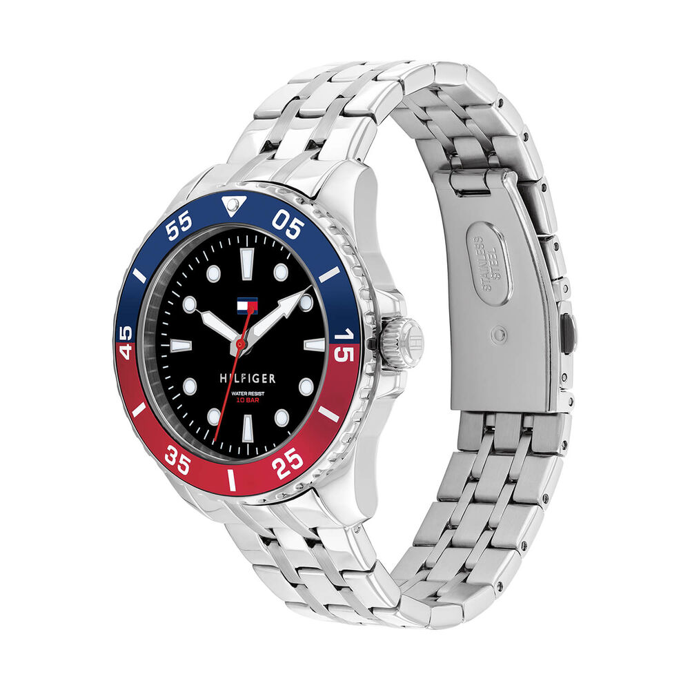 Tommy Hilfiger Boys 36mm Black Dial Steel Bracelet Watch image number 1