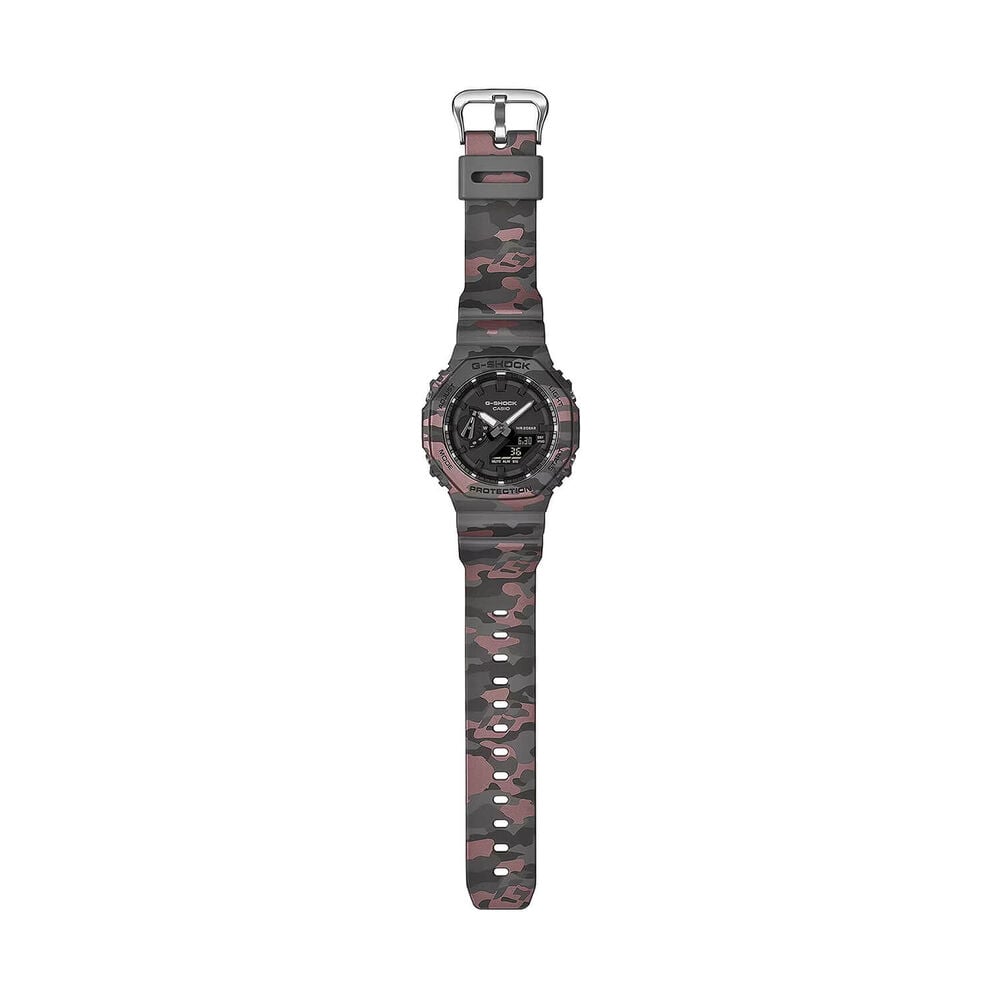 G-SHOCK GA-2100 Series 48.5x45.4mm Black Analogue & Digital Display Camouflage Strap Watch