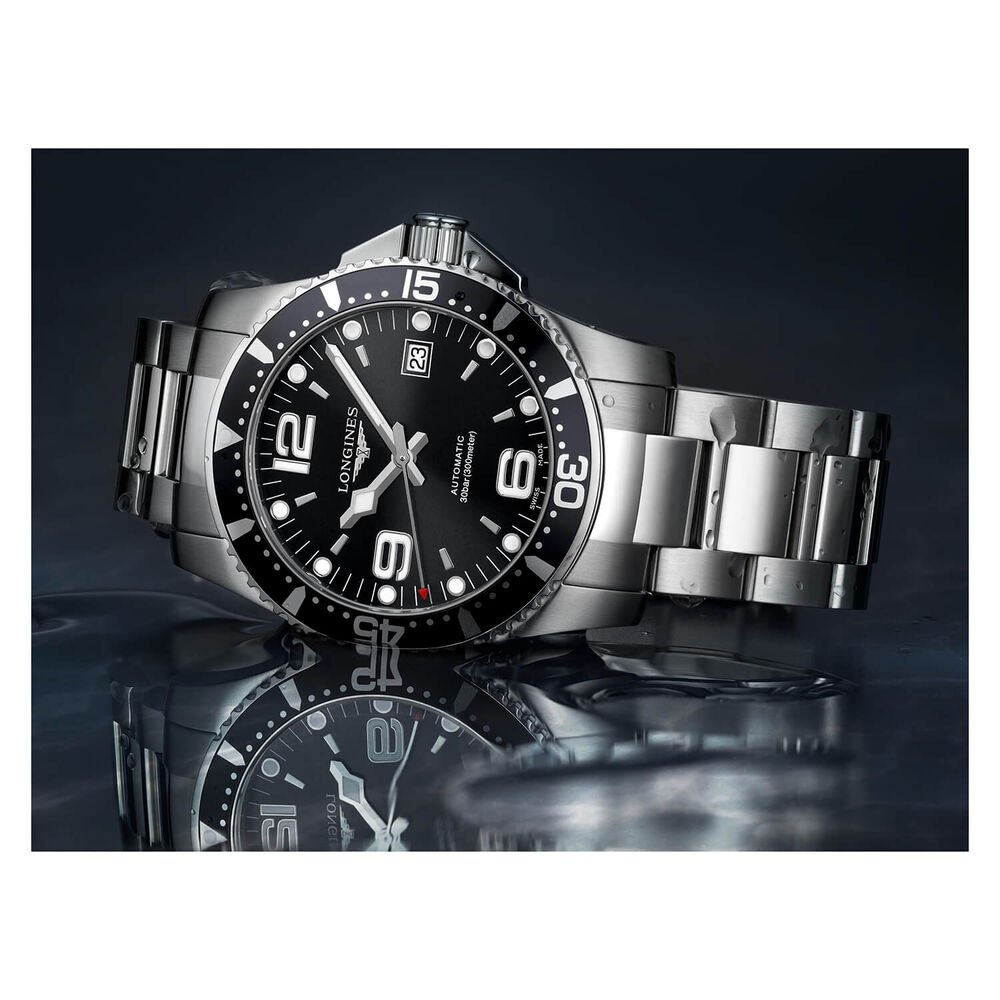 Longines HydroConquest Automatic Black Dial Stainless Steel Bracelet Watch image number 4