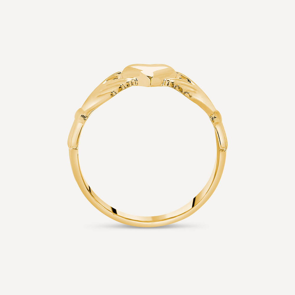 9ct Yellow Gold Maids Claddagh Ring image number 3